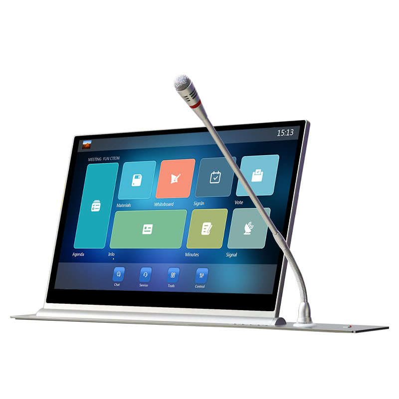 LCD مانیٹر لفٹ پوشیدہ ٹیبل پیپر لیس کانفرنس سسٹم