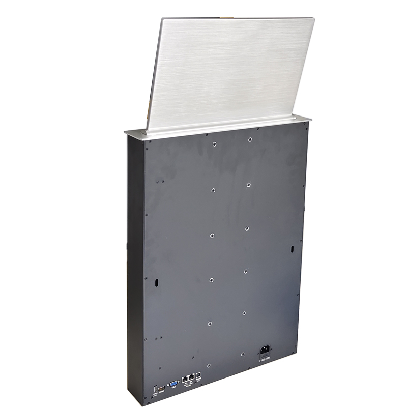 پیپر لیس کانفرنس سسٹم کے لئے پیچھے ہٹنے والا موٹرسائیکل LCD مانیٹر لفٹ ٹیبل